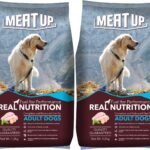 Meat Up Adult Dry Dog Food 2.4kg (1.2kg + 1.2kg) | Chicken Flavour | Healthy Skin & Coat | Antioxidants | Enriched with Vitamins & Minerals