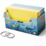 Turron Premium Blank Index Flash Cards | Punched with Binder Rings for Study, Notes & Revision (150, Multicolor, 3 x 5 Inch, Plain)