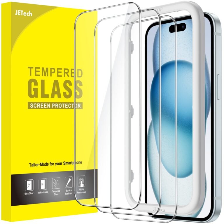 JETech Screen Protector Guard for iPhone 15 Plus, 3-Pack