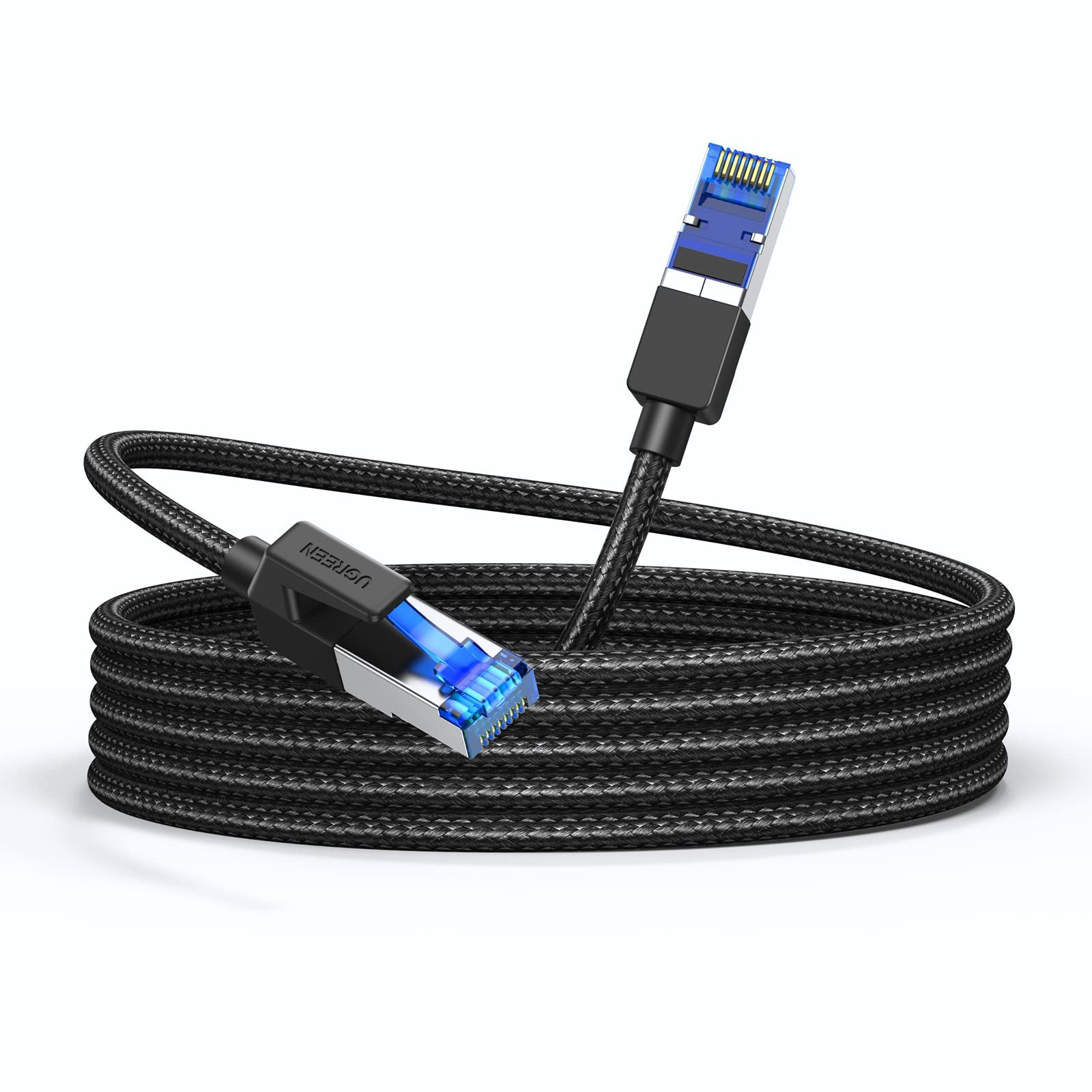 UGREEN CAT 8 Ethernet Cable 15M, High Speed Braided 40Gbps 2000MHz LAN Wire
