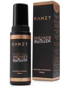 Canzt Sneaker Whitener – White Shoe Polish 100 ml for Shoes, Sneakers, Leather, Suede & Nubuck – Restores the Whiteness of Sneakers & Insoles