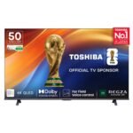 Toshiba 126 cm (50 Inches) 4K Ultra HD Smart QLED TV | Dolby Atmos, HDR10+ | 24W Powerful Speakers | AI Sports Mode and 4K Upscaling | REGZA Engine ZR | Voice Control | VIDAA OS | 50M450RP (Black)