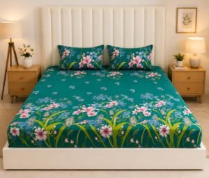 RD TREND King Size BedSheets | 210 TC Polycotton | 360° Elastic