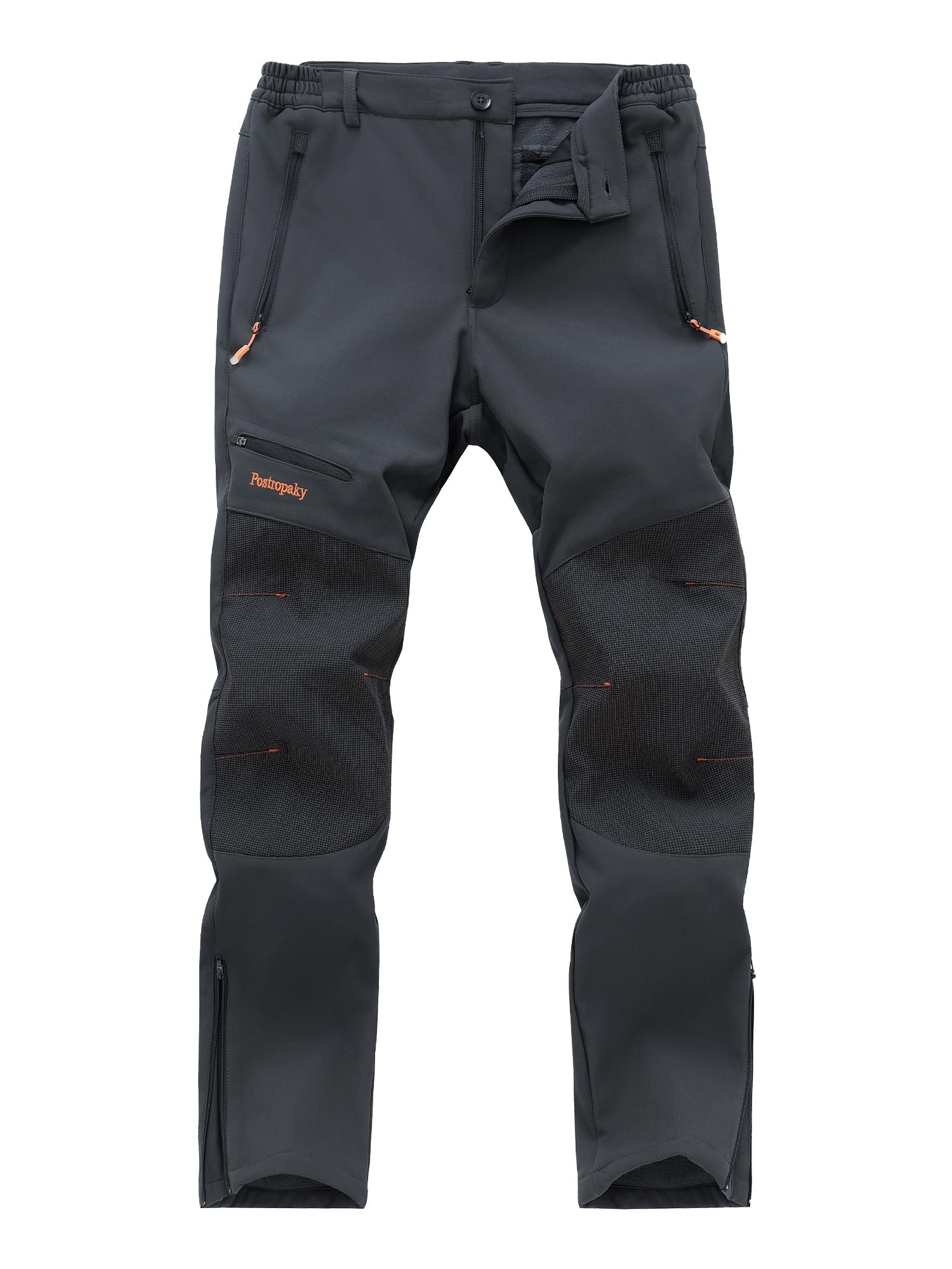 Postropaky Womens Outdoor Snow Ski Pants Waterproof Hiking Insulated Softshell Pants Snowboard Zipper Bottom Leg