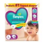 Pampers Active baby Tape Style Baby Diapers, Large (L), 18 Count, 9-14kg, Adjustable Fit with 5 Star Skin Protection Diapers