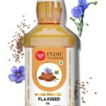IndicWisdom Wood Pressed Flaxseed Oil 200 ml (Cold Pressed Flaxseed Oil – Extracted on Wooden Churner)