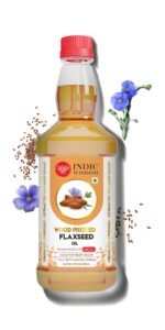 IndicWisdom Wood Pressed Flaxseed Oil 200 ml (Cold Pressed Flaxseed Oil – Extracted on Wooden Churner)
