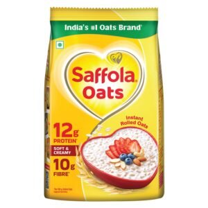 Saffola Oats, 1kg, 13g High Protein, 10g High Fibre | Instant Rolled Oats | Soft and Creamy | Helps manage weight