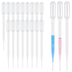 Zkupanx 20-Pack 3mL Disposable Plastic Dropper Pipettes for Resin & Oils