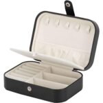 YouBella Jewellery Organisers Gifts MultiLayer PU Leather Portable Home Jwell organizer Storage Box Case with Dividers Container for Rings, Earrings, Necklace for girls and women (Black)