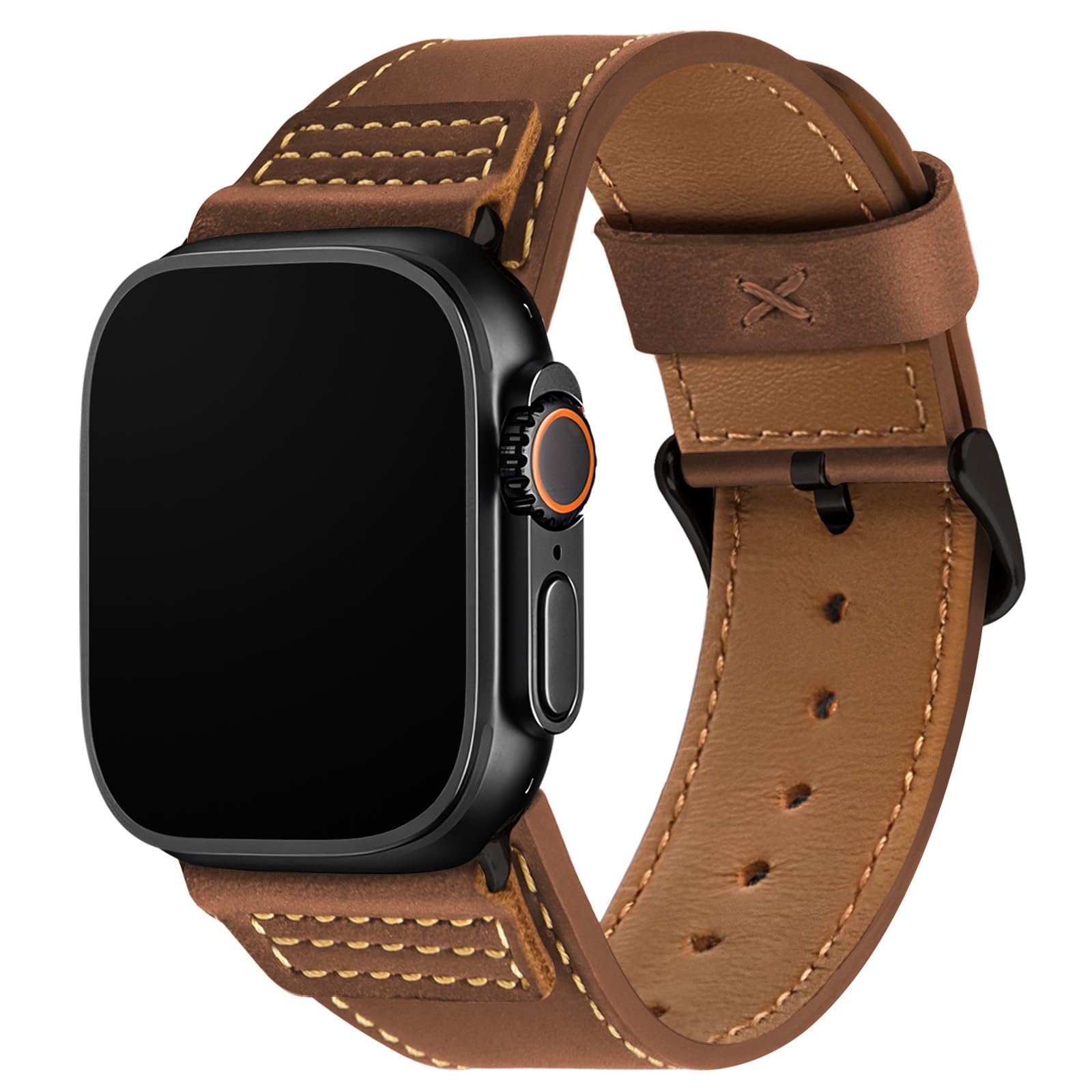 Wristitani Genuine Leather Strap Compatible With Apple Watch