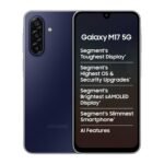 Samsung Galaxy M17 5G Mobile (Sapphire Black, 4GB RAM, 128GB Storage) | 50MP OIS Triple Camera | Super AMOLED Display | Gorilla Glass Victus | 6 Gen OS Upgrades | Knox Security | AI