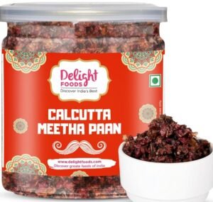 Delight Foods Calcutta Meetha Paan Mukhwas 300g | Premium Mouth Freshener and Digestive | Authentic kalkatta Sweet Paan Mix with Gulkand, Fennel Seeds Saunf & Real Betel Leaf | No Supari | Refreshing After Meal Pan Mukhwas