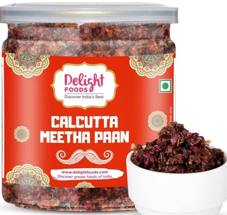 Delight Foods Calcutta Meetha Paan Mukhwas 300g | Premium Mouth Freshener and Digestive | Authentic kalkatta Sweet Paan Mix with Gulkand, Fennel Seeds Saunf & Real Betel Leaf | No Supari | Refreshing After Meal Pan Mukhwas