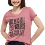 Max Women’s Cotton Regular Fit Printed Round Neck T-Shirt