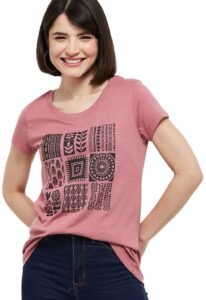 Max Women’s Cotton Regular Fit Printed Round Neck T-Shirt