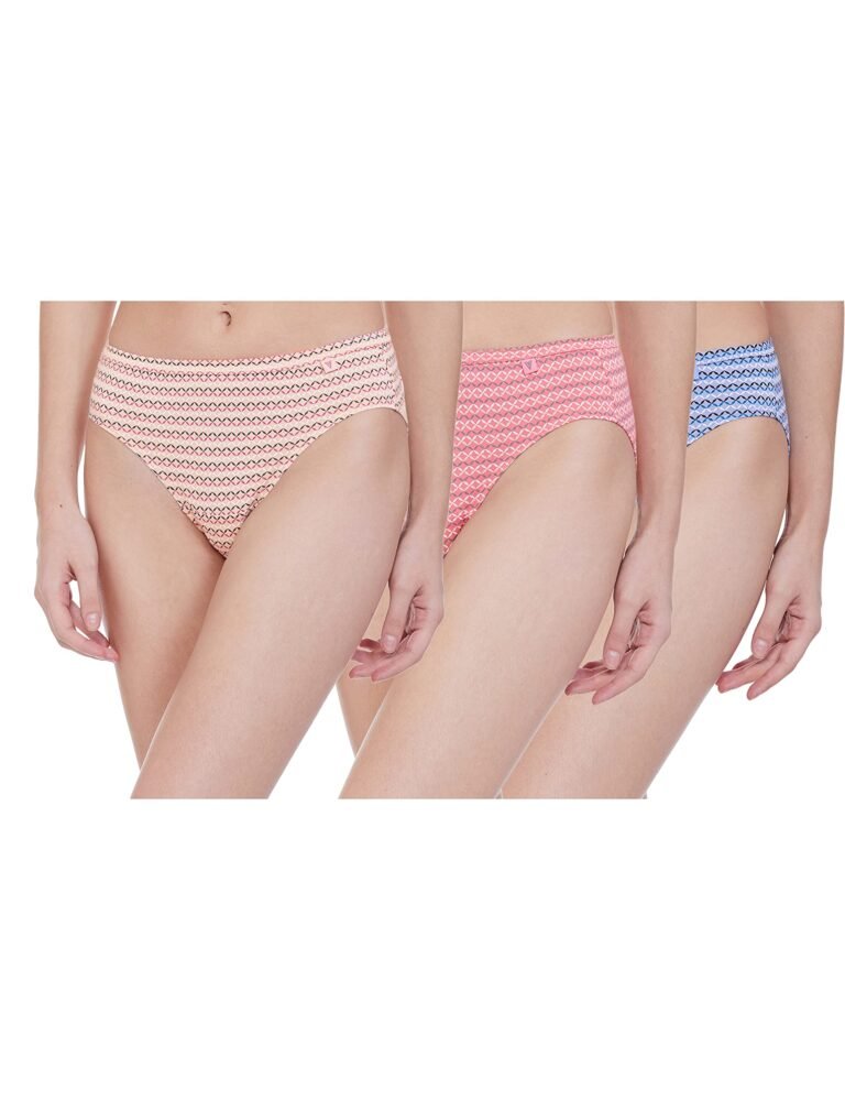 Van Heusen Women Bikini Panty – 100% Super Combed Cotton – Pack of 3 – Anti Bacterial, No Marks Waistband, Moisture Wicking, Moderate Coverage