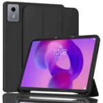 ProElite Cover for Lenovo idea Tab 11 inch 2025 case Cover, Soft Flexible Flip Case Cover for Lenovo idea Tab 11 inch 2025 with Pen Holder [Recoil Series] – Black