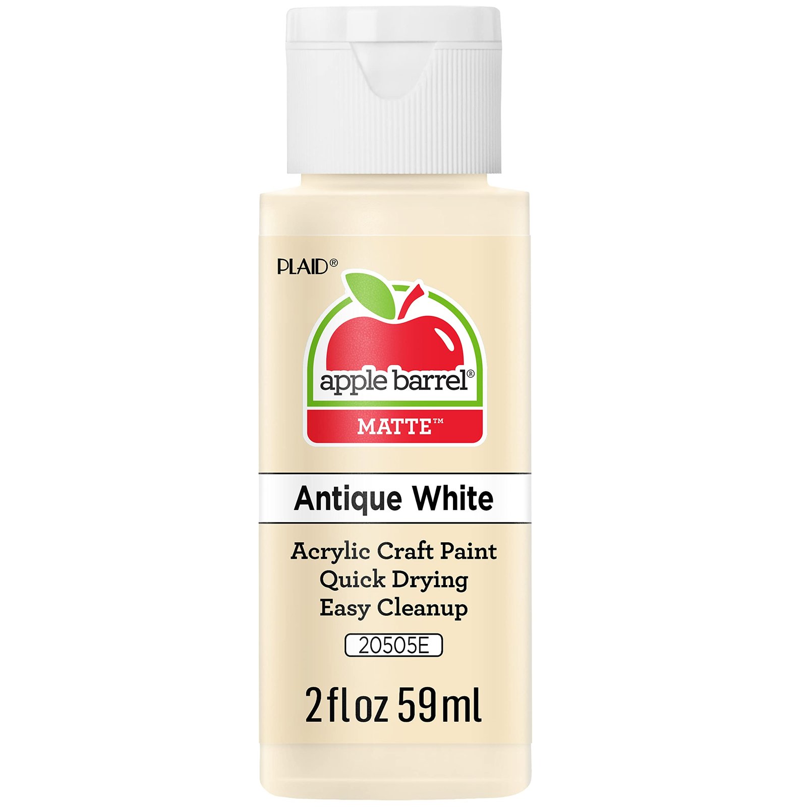 Apple Barrel Acrylic Paint in Assorted Colors (2 oz), 20505, Antique White