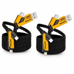(2 PC) 4in 1 Charging Cable, All in One Charger With USB C Type Cable Fast Charging, Type A Charger Cable, Charger Wire, Mobile Charger Cable, 3 in 1 Charging Cable Fast Charging for Home & Travel