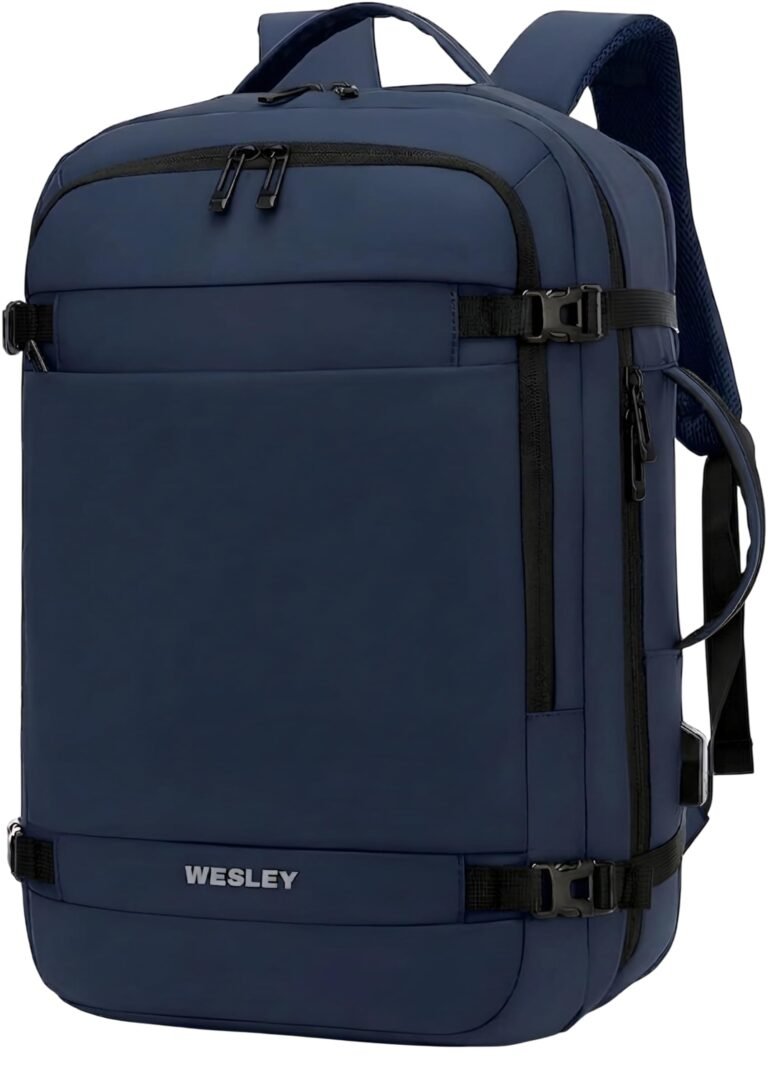 Wesley Luxur 45 Ltrs Overnighter Expandable Travel Laptop Backpack, Flight Cabin Approved Carry On with 16 inch Laptop Compartment, Anti Theft business/Travel/Weekender/college Bags for Men Women