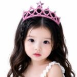 Babymoon Baby Girl Rhinestone Crown Headbands Toddler Princess Acrylic Headband Hair Accessories Glittering for Girls | Pink