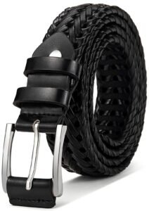 Stretch Belt Men,Bulliant Mens Woven Stretch Braided Belt 1 3/8