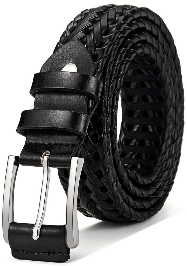 Stretch Belt Men,Bulliant Mens Woven Stretch Braided Belt 1 3/8
