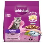 Whiskas Junior Mother Cat & Kitten (2-12 Months) Dry Cat Food, Mackerel Fish Flavour, 450 g, Contains 41 Essential Nutrients, Complete & Balanced Nutrition for Mother Cats & Kittens