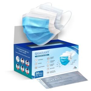 QUARANT Meltblown – SMMS 3 Ply Disposable Face Mask (Blue, Pack of 50)
