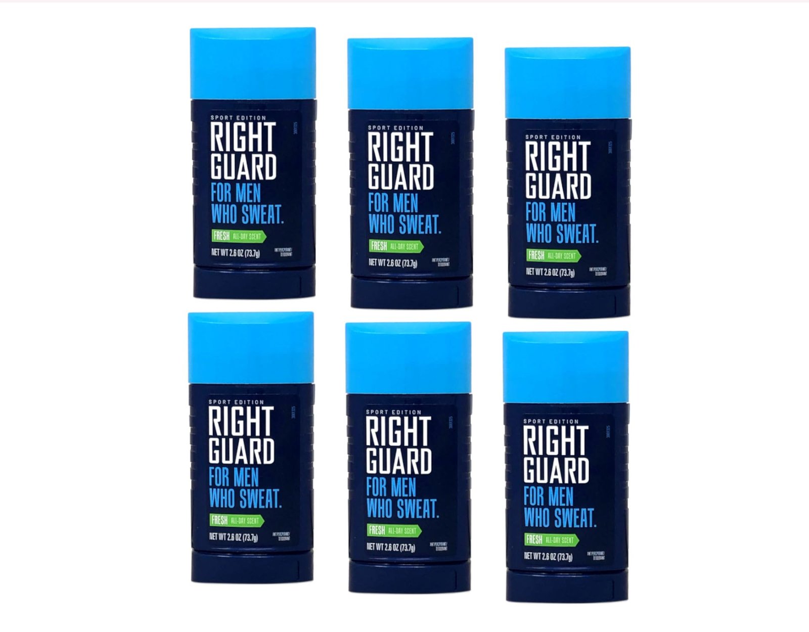 Right Guard Sport Invisible Solid, Fresh, 2.6-Ounce Tubes (Pack of 6)