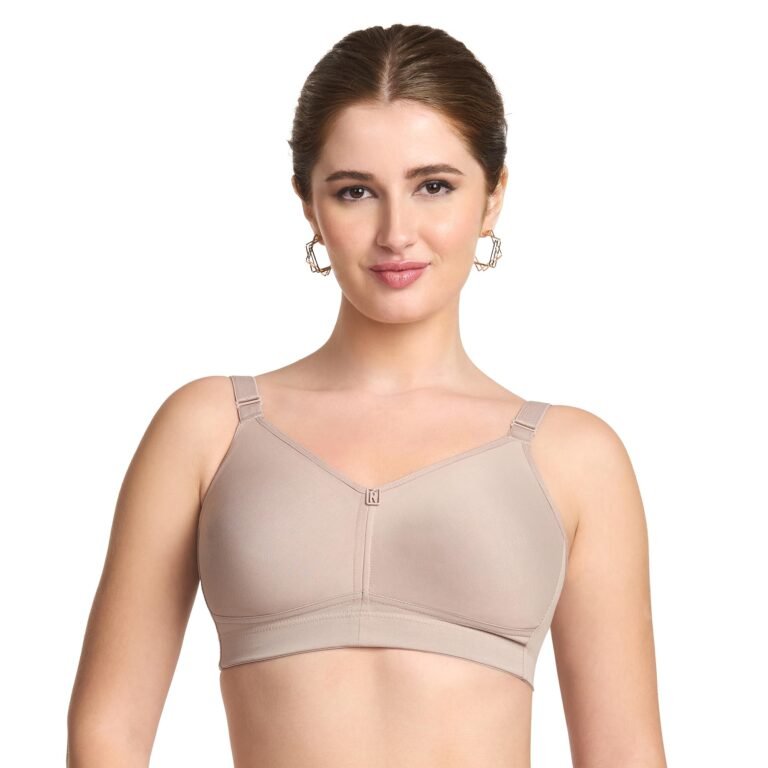 TRYLO Riza T-FIT Women’s Non-Padded,Non-Wired,Full Coverage,Seamless 100% Cotton Feel Fabric Bra Available in Multicolor