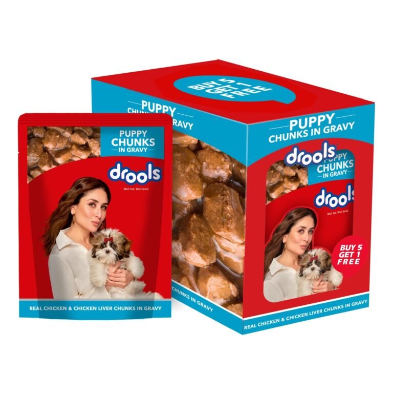 Drools Puppy Wet Dog Food 0.9kg (150g x 6 Packs) | Real Chicken & Chicken Liver Chunks in Gravy | Better Digestibility & Overall Health | Supports Healthy Skin & Coat | Maintains Joint Health