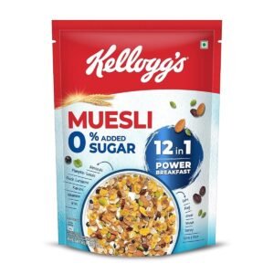 Kellogg’s Muesli 0% Added Sugar | 12 In 1 Power Breakfast | 10g Protein Per Serve | No Maida| No Palm Oil | India’s No 1 Muesli | 500g