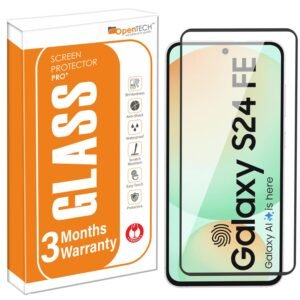 OpenTech® Military-Grade Gorilla Tempered Glass Compatible for Samsung Galaxy S24 FE 5G / Samsung Galaxy A36 / Samsung Galaxy A56 (6.7 Inch) with Edge to Edge Coverage and Easy Installation kit