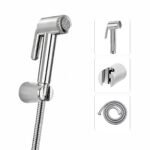 Amazon Basics Health Faucet Set – Premium ABS Plastic Jet Spray Gun with SS Pipe for Toilet | Bathroom Bidet Sprayer Kit, Pack of 1