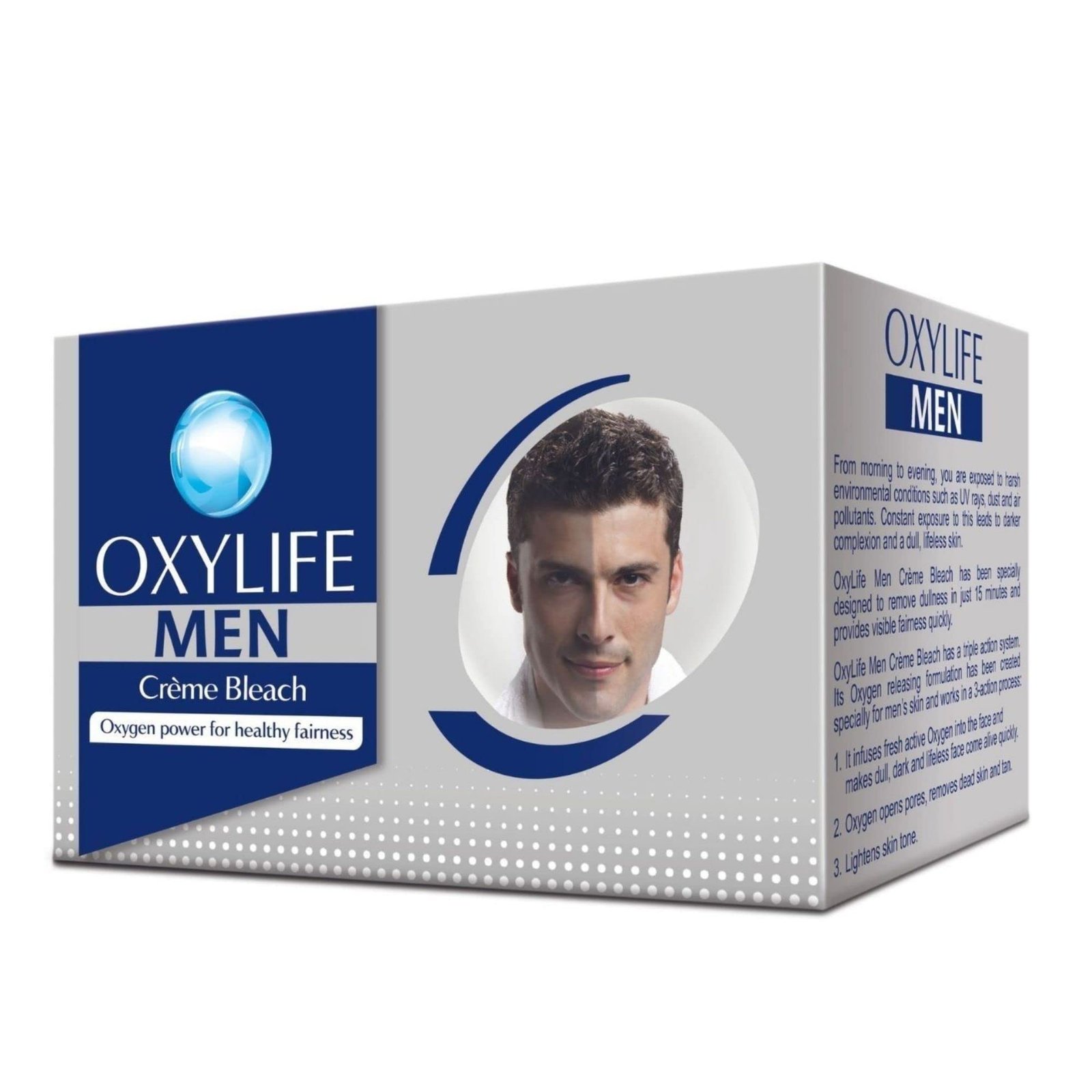 Oxylife Men Crème Bleach – 150g | For All Men Skin Types | Effective Skin Lightening | Removes Tan & Lightens Dark Spots | Instant & Long Lasting Fairness