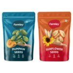 Farmley Edible Seeds Combo 400 g | Sunflower Seeds + Pumpkin Seeds | Superfood Mix for Healthy Eating | Rich in Protein & Fiber (200g, each)