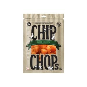 Chip Chops Dog Treats | Snacks & Training Rewards (70gm, Diced Chicken)