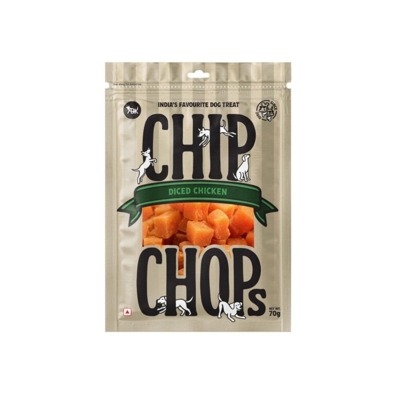 Chip Chops Dog Treats | Snacks & Training Rewards (70gm, Diced Chicken)