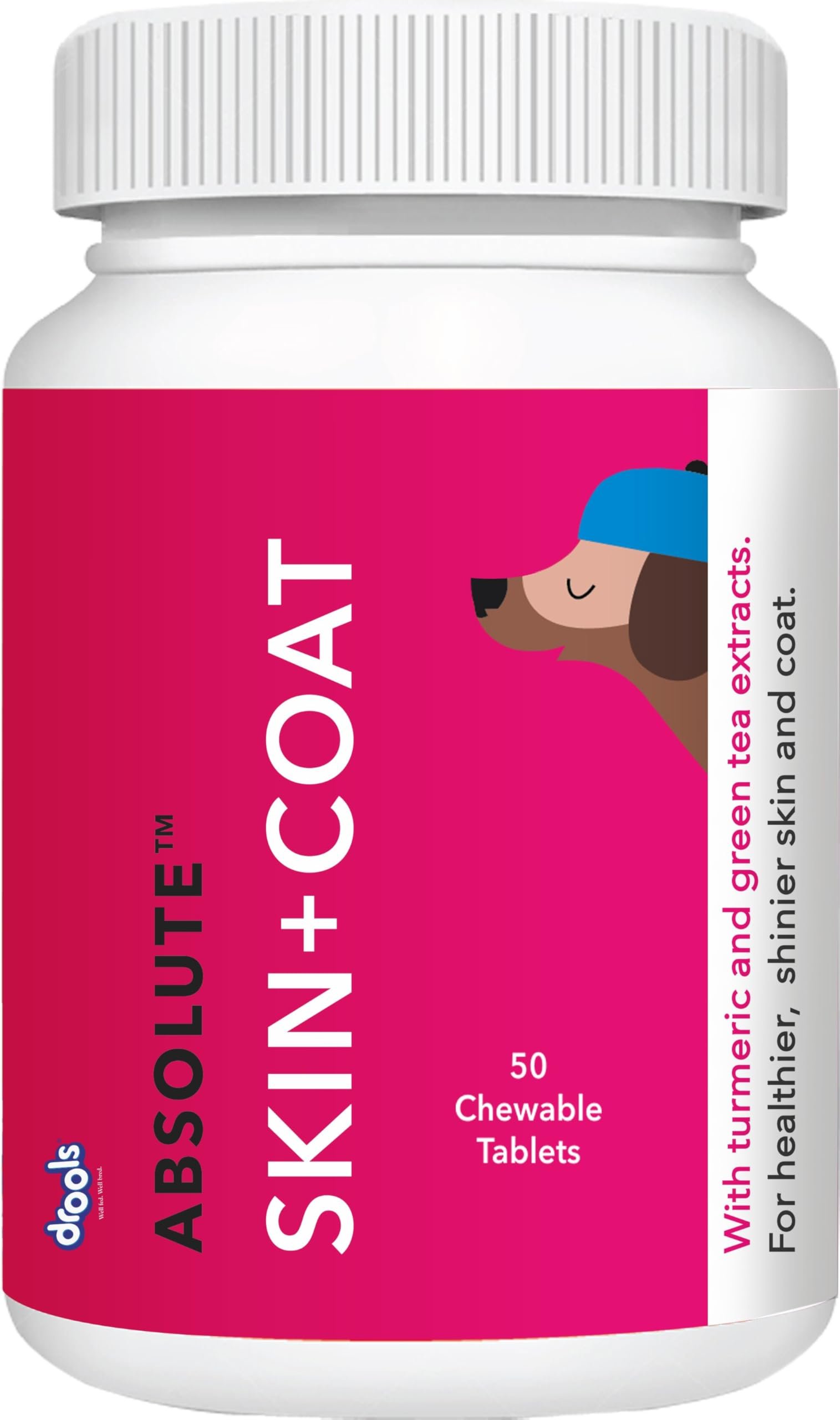 Drools Dog Supplement Tablets 200g (50 Pieces) | Skin & Coat Support | For Dogs