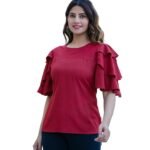 Yash Gallery Women’s Premium Fabric Printed Realaxed Fit Top for Women & Girls