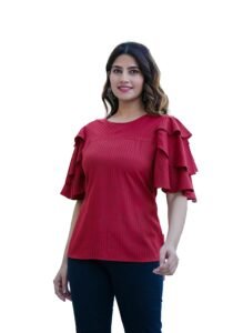 Yash Gallery Women’s Premium Fabric Printed Realaxed Fit Top for Women & Girls
