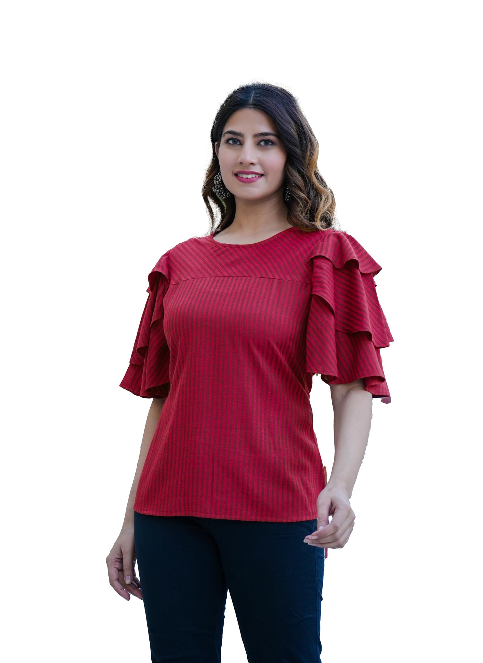 Yash Gallery Women’s Premium Fabric Printed Realaxed Fit Top for Women & Girls