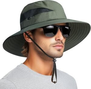 HSR Lightweight Breathable Stylish Summer Hat Cap for Men Women, UV Protection, Sun Protection Round Cap for Travel, Hiking, Gardning, Fishing for Men Women