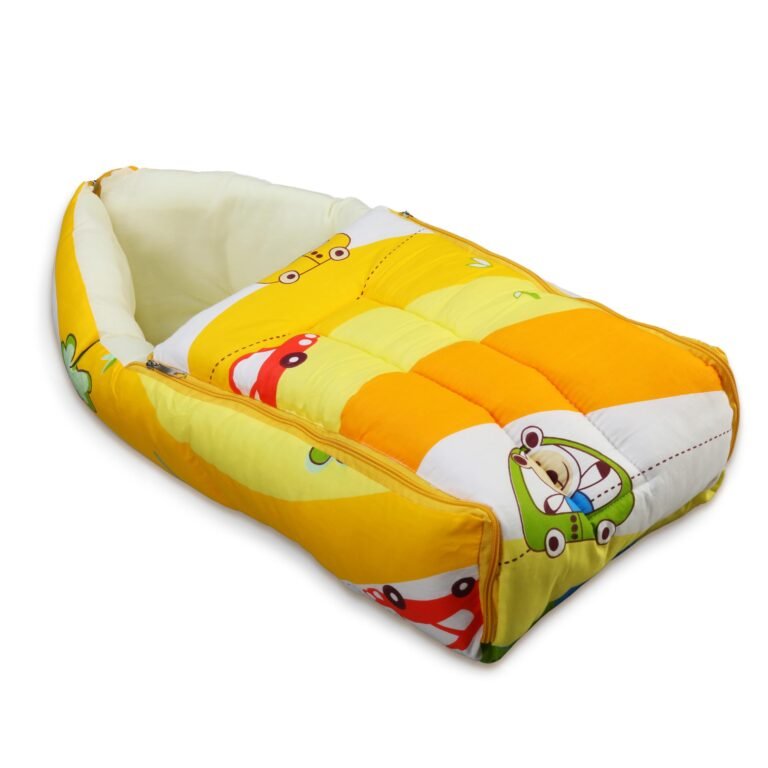 LuvLap 3 in 1 Baby Sleeping Bag and Carry Nest, Cotton Bed Cum Infant Portable Bassinet, forbaby Carrying and co Sleeping, Unisex Baby Bedding Set for New Born 0-12 Months (Cars Print,Multicolor)