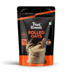 True Elements Rolled Oats 1.2kg – Wholegrain High Fibre, High protein Oats