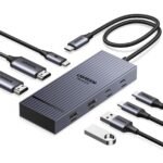 UGREEN USB C Docking Station Dual Monitor, 7-in-1 Aluminum Dock with 2 HDMI