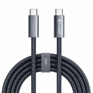KARWAN 100W USB Type C to Type C Cable [2Yrs Warranty] 5A Nylon Braided PD-3.1 Fast Charging & Data Sync Cable with E-Marker Chip for Laptops,Macbook,Tablet,iPhone,Android Smartphone & More
