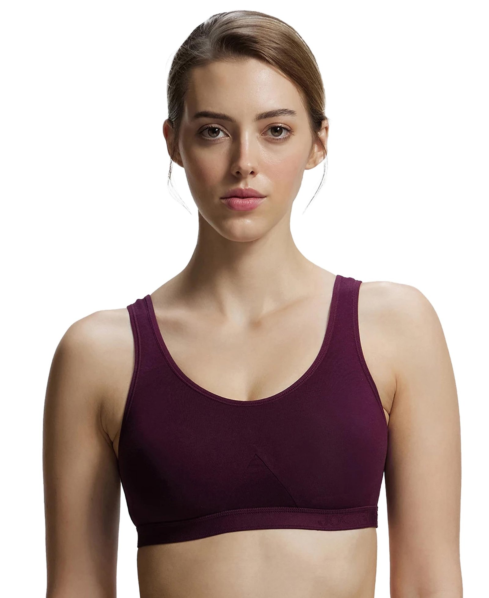 Jockey 1376 Active Bra | Wirefree | Non Padded | Full Coverage Slip-On with Wider Straps | Super Combed Cotton Elastane Fabric